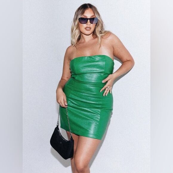 NWT Princess Polly Elyse Strapless Mini Dress | Size 6 | Green - Picture 1 of 11